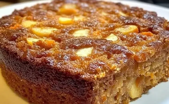 Fiz esse Bolo de Aveia, Maçã e Cenoura e parecia um abraço em forma de receita