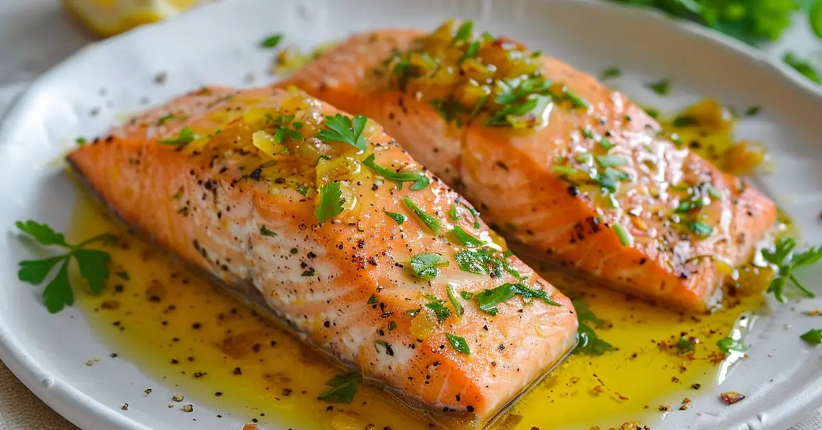 Filé de salmão com mel e mostarda