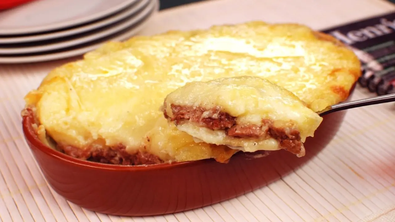 Polenta com carne seca