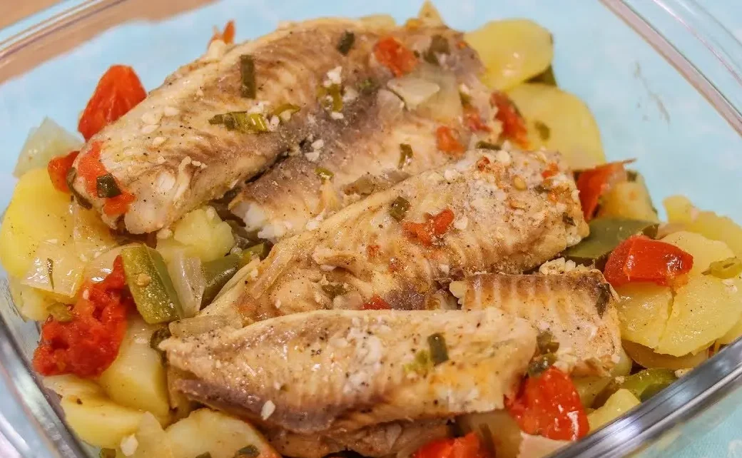 Fiz esse Filé de Tilápia com Batata Assada e não sobrou nem um tiquinho