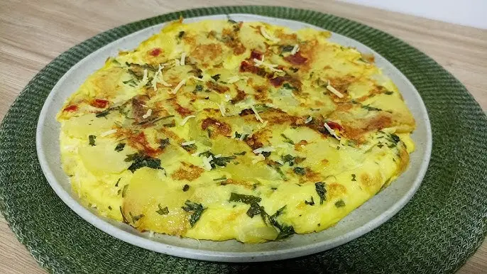 Omelete de Batata com Queijo