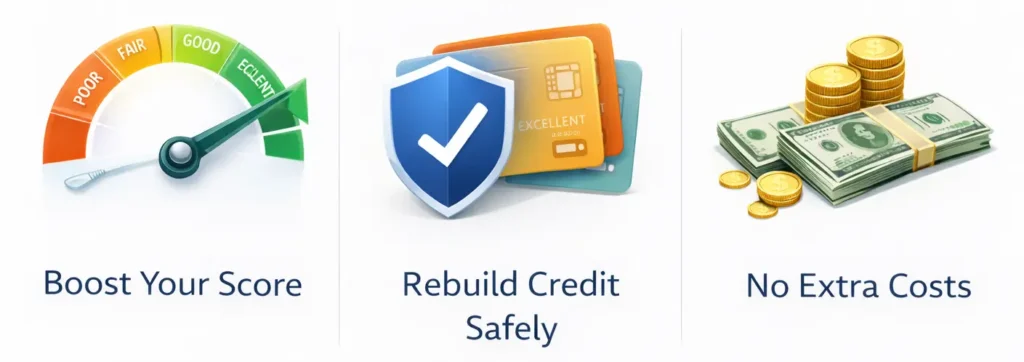 Benefits of no-annual-fee credit cards for bad credit rebuilding